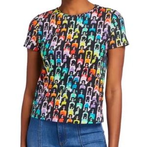Alice and Olivia stace face tee rainbow